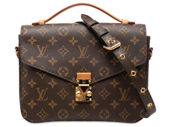 Louis Vuitton Brown Monogram Pochette Metis Marrone