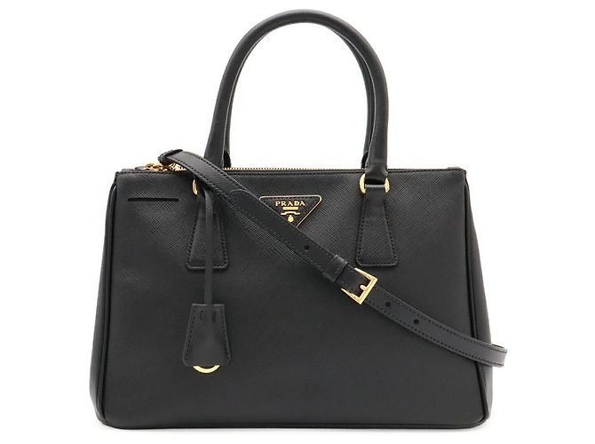 Sac à main Prada Triangle Galleria Medium Noir