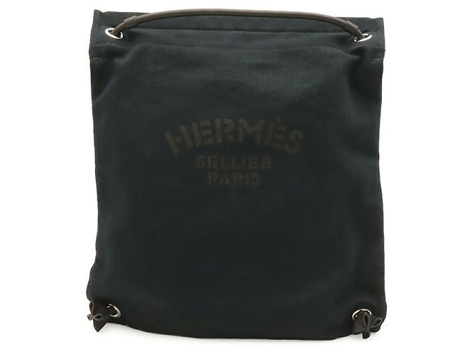 Hermès HERMES Sac Aline Backpack Shoulder Bag Marrom Preto Castanho escuro
