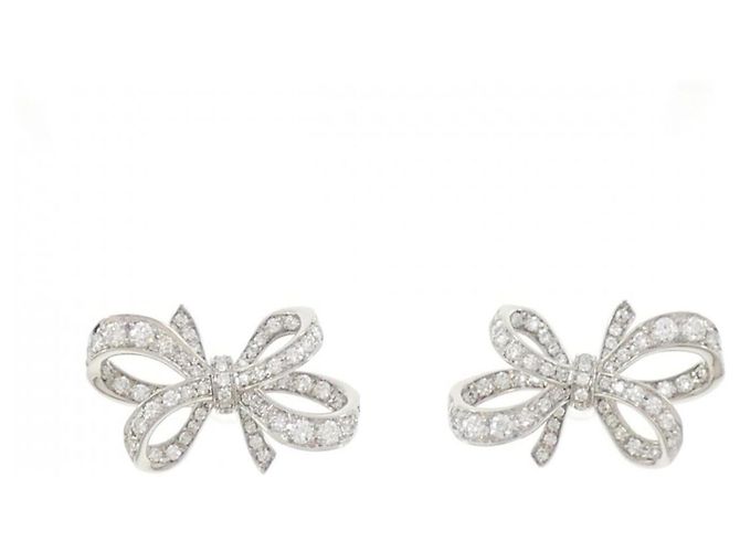 Orecchini a lobo in platino e diamanti Tiffany & Co.