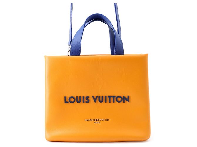 Borsa Tote Louis Vuitton in pelle Saffron D'oro