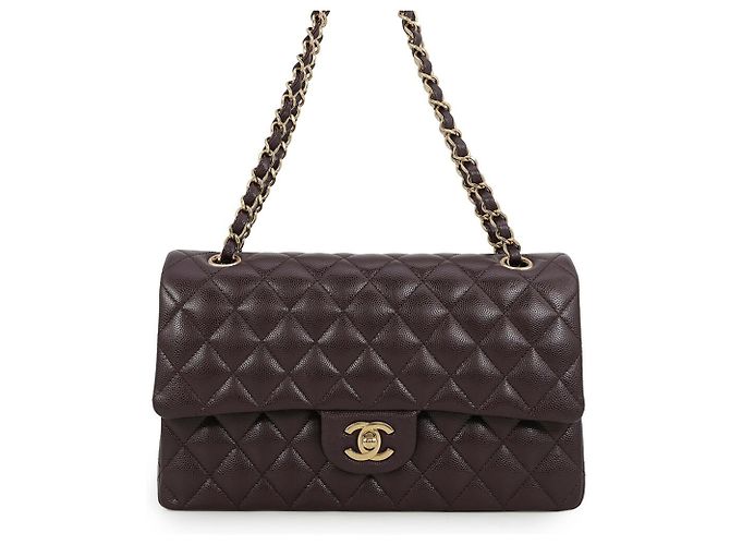 Bolsa de Ombro Chanel Matelassé com Corrente Marrom