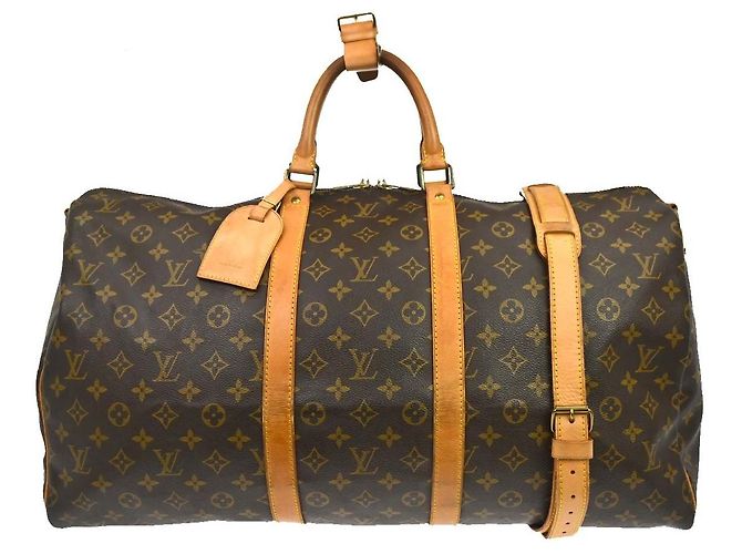 Louis Vuitton Keepall Bandoulière Monogram 55 Marrom