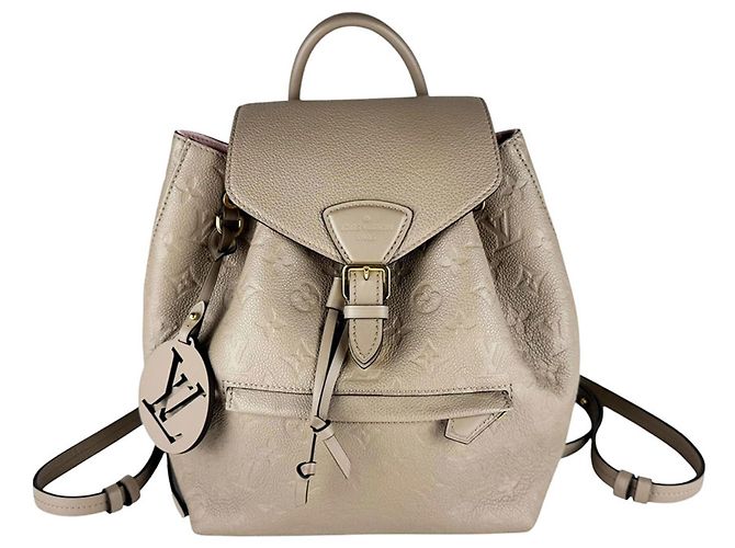 Mochila Louis Vuitton Monogram Empreinte Montsouris PM Cinza