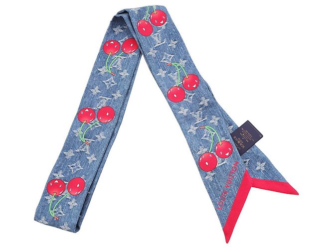 Sciarpa Bandeau in seta Louis Vuitton Rosso Blu