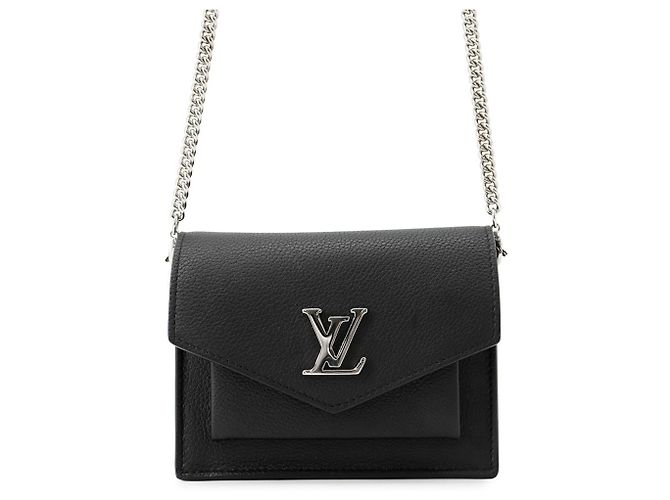 Borsa a tracolla con catena Louis Vuitton Pochette MyLockme Nero