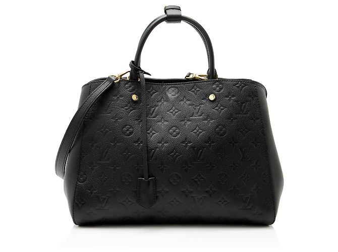 Louis Vuitton Monogram Empreinte Montaigne GM Satchel Tasche Schwarz