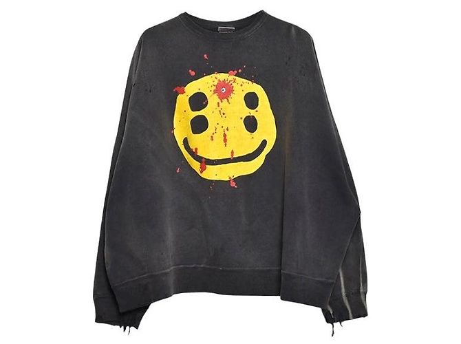 Autre Marque Saint Michael × Cactus Plant Flea Market CP_CREW SWT Cotton Sweatshirt Schwarz