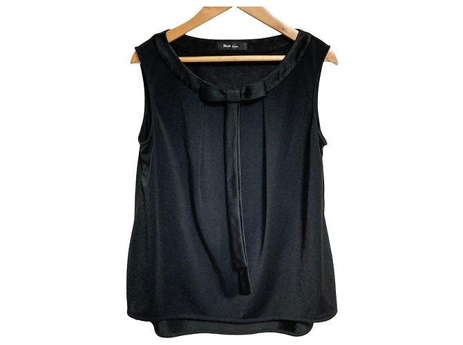 Autre Marque Top sem mangas com fitas Rene basic Preto