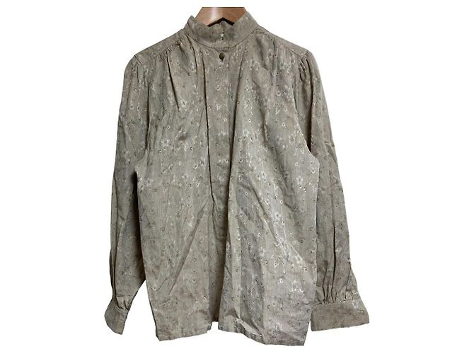 Blusa de algodão bordada Christian Dior Marrom