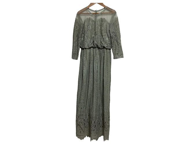 Autre Marque troisiemeCHACO Vestido largo con panel de encaje Verde