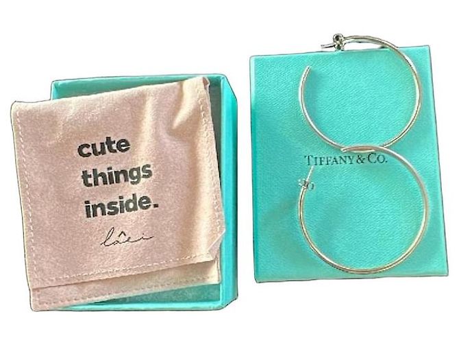 Tiffany & Co. Brincos de argola em prata