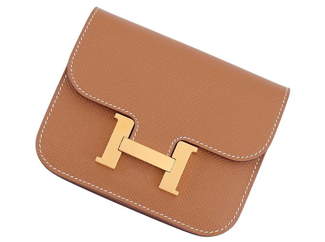 Hermès Hermes Constance Wallet in Gold Epsom Leather Golden