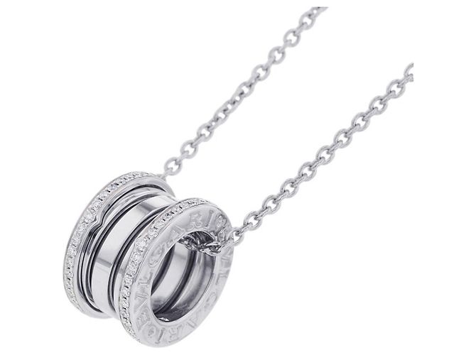 Bulgari Colar Bvlgari B-zero1 em Ouro Branco 18K e Diamantes