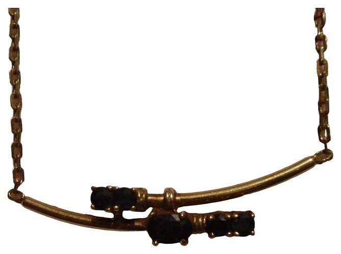 Autre Marque Collana in oro giallo con zaffiri D'oro