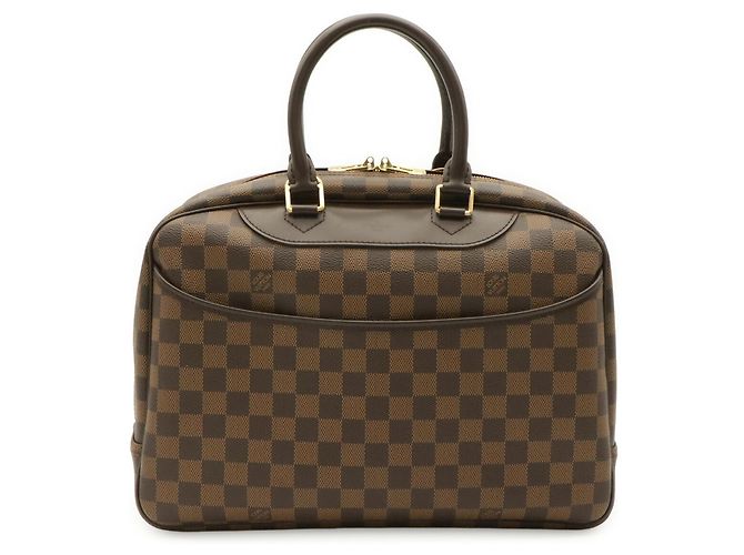 Borsa a mano Louis Vuitton Damier Deauville Bowling Vanity Marrone Damier ebene