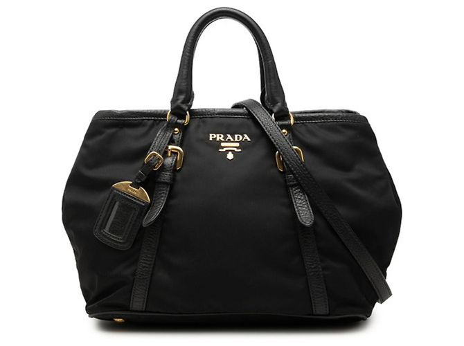 Borsa a Mano Prada Logo Borsa a Tracolla 2-Way Nero