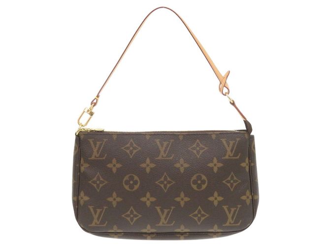 Sac à main Louis Vuitton Pochette Accessoires Monogram Marron Monogramme