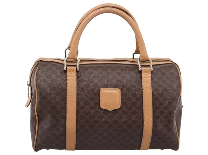 Céline Celine boston Macadam Canvas Marron