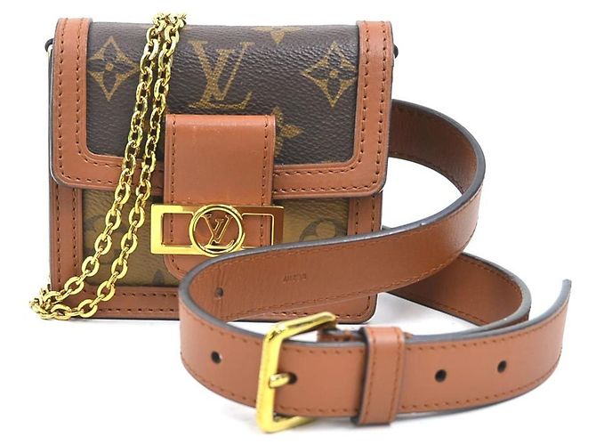 Bolsa de Ombro Louis Vuitton Monogram Reverse Marrom Monograma