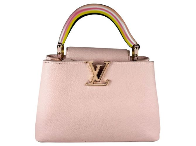 Bolsa de mão em couro Louis Vuitton Capucines BB Rosa