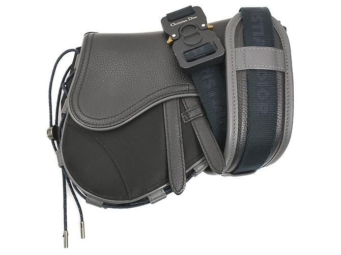 Sac Saddle Christian Dior Noir Bleu Marine