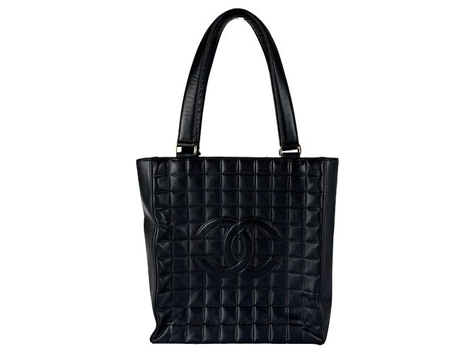 Chanel Leder Tote Bag Schwarz