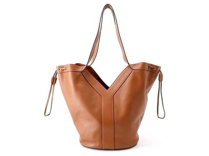 Saco Tote Yves Saint Laurent Paris Marrom