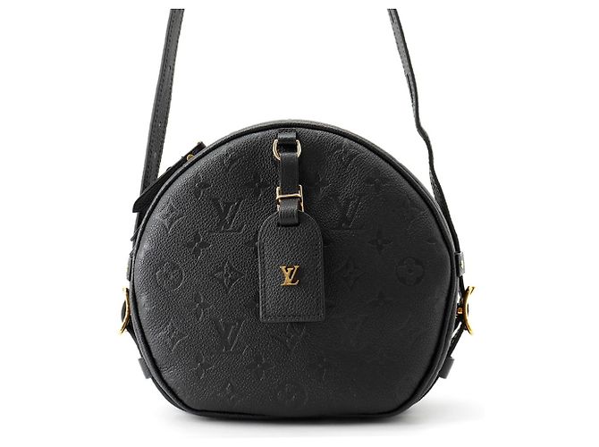 Louis Vuitton Monogram Empreinte Boite Chapeau Souple Schultertasche Schwarz