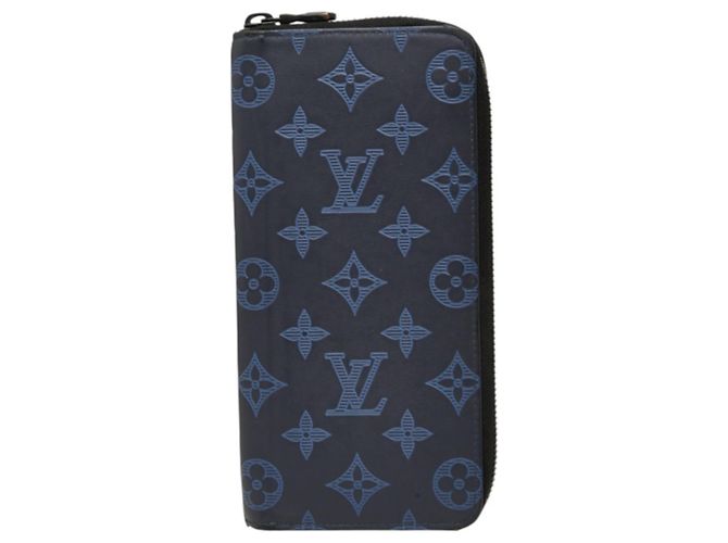 Louis Vuitton Monogram Shadow Zippy Wallet Navy blue