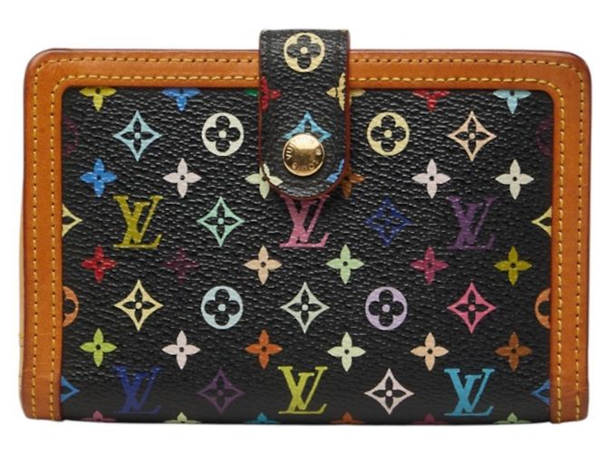 Portefeuille bi-fold Louis Vuitton Monogram Multicolor Noir Multicolore