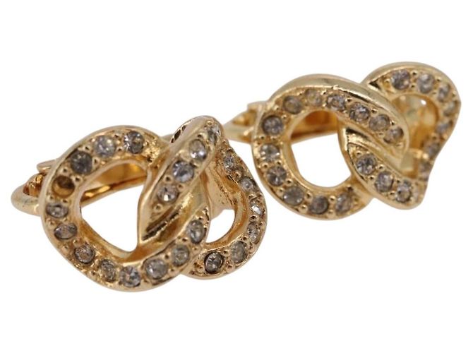 Orecchini Christian Dior metallo Gold Auth ka5907 D'oro