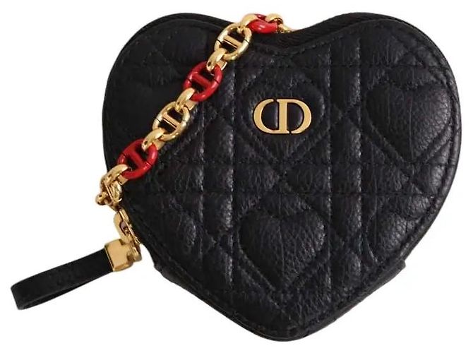 Mini borsa Dior in pelle nera Nero
