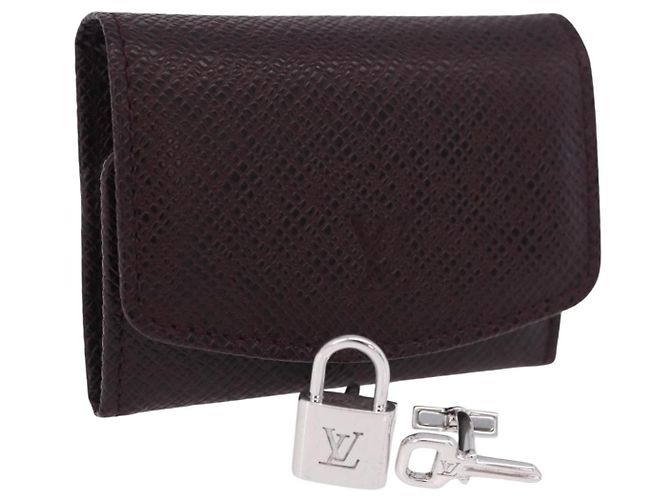 LOUIS VUITTON Abotoaduras Cadena & Key Cuffs Ag925 Silver LV Auth 199076V Prata