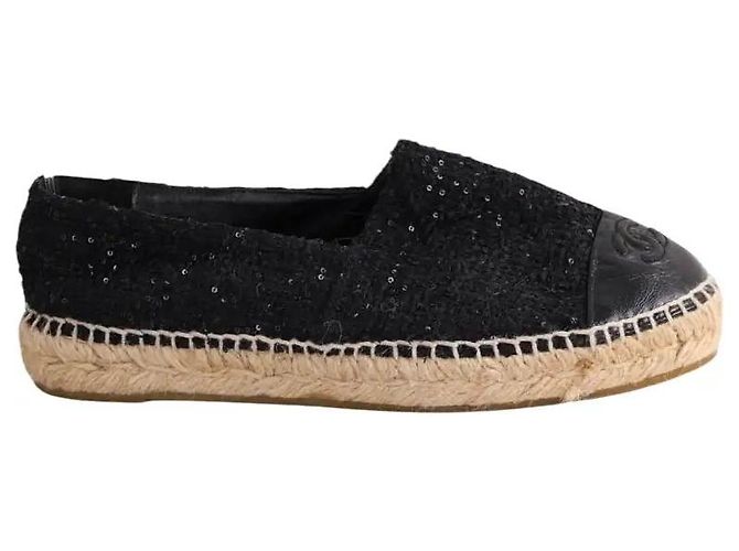 Chanel Schwarze Espadrilles