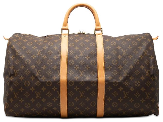 Sac de voyage Louis Vuitton Monogram Keepall 55 Marron