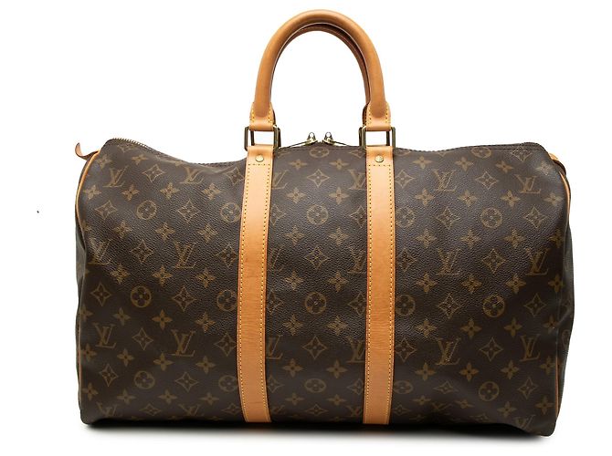 Borsa da viaggio Louis Vuitton Monogram Keepall 45 Marrone