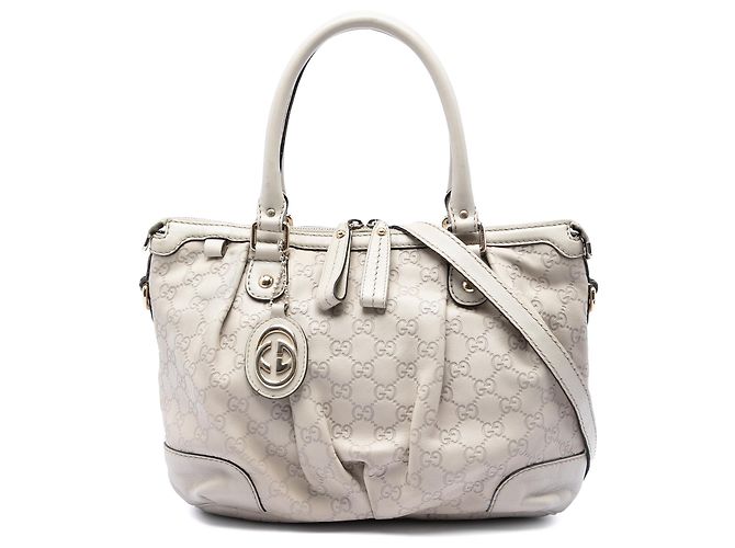 Borsa Gucci Guccissima Sukey bianca Bianco