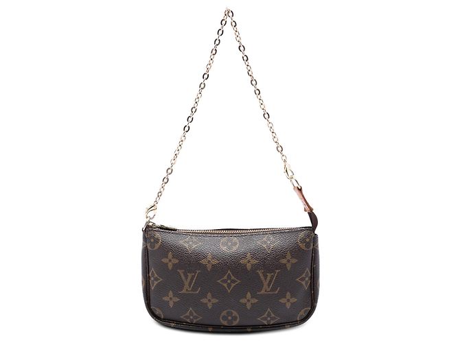 Borsa Louis Vuitton Monogram Mini Pochette Accessoires Marrone