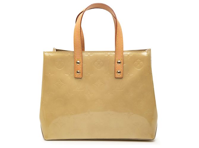 Bolsa de mão Louis Vuitton Monogram Vernis Reade PM Bege