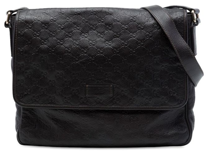 Borsa a tracolla Gucci Guccissima marrone