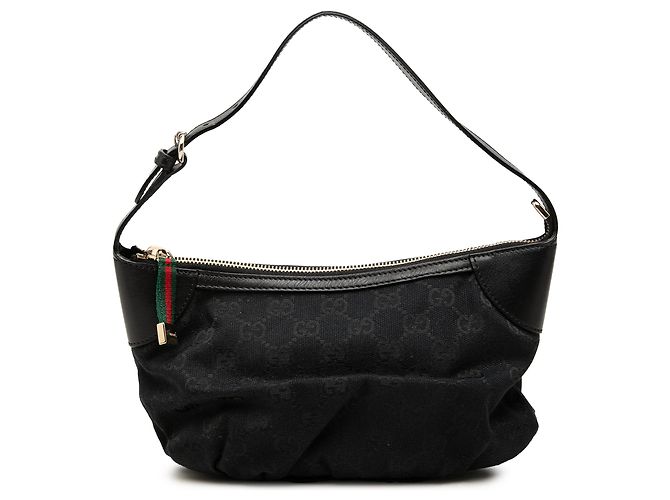 Sac à main Gucci GG Canvas Web noir