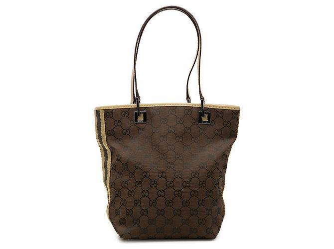 Borsa a tracolla Gucci GG Canvas Web marrone