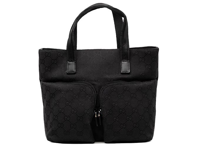 Borsa a mano Gucci GG Canvas nera Nero