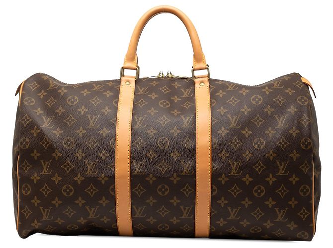 Mala de Viagem Louis Vuitton Monogram Keepall 50 Castanha Marrom
