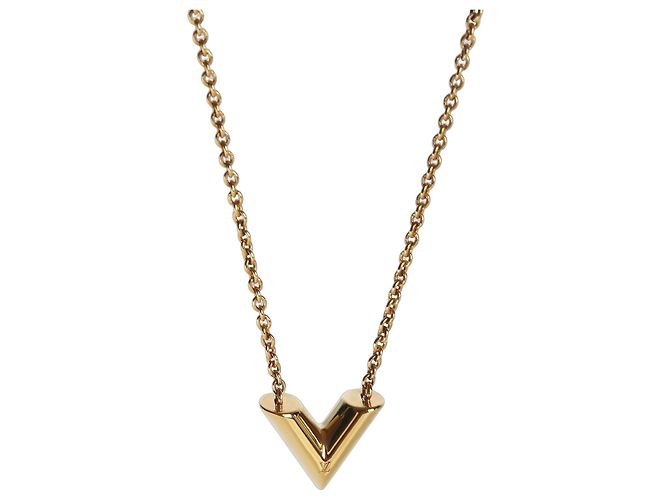 Collana Essential V placcata in oro Louis Vuitton