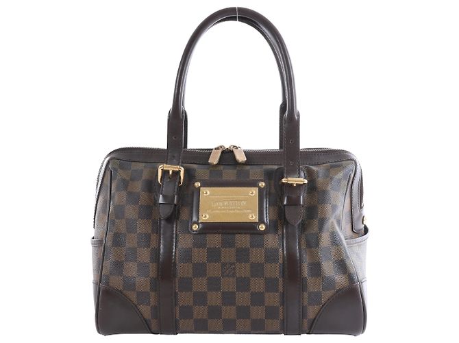 Borsa a tracolla Louis Vuitton Berkeley Damier Ebene Marrone N52000 Rosso