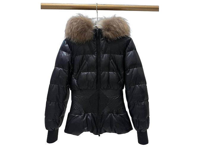 Alexander McQueen Schwarze Leder-Steppjacke Sz.40 Gebraucht