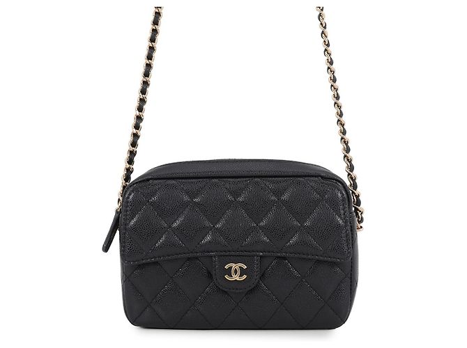 Borsa a tracolla con catena Chanel Matelassé Nero