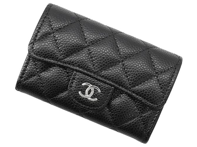 Chanel Matelassé Black Card Case
